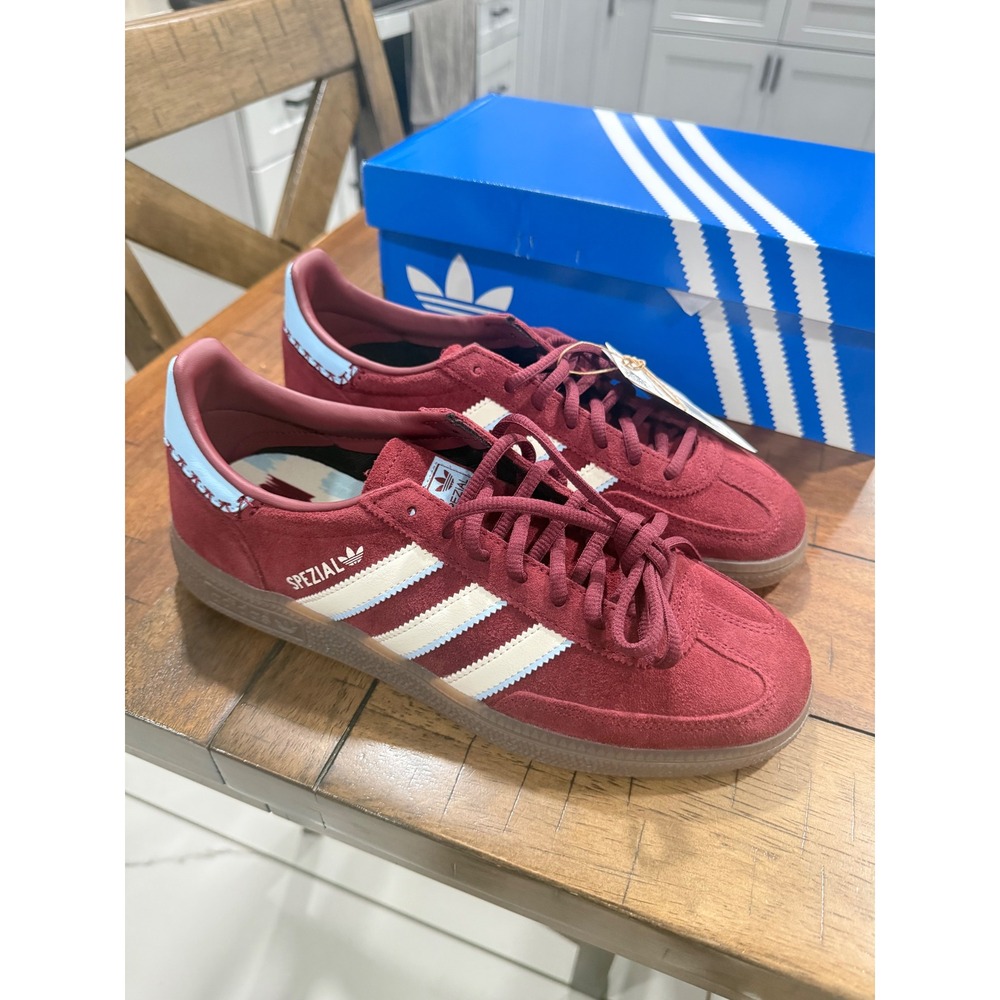 Adidas Originals Handball Spezial Burgundy Blue Gum Mens Size 8 Sneakers